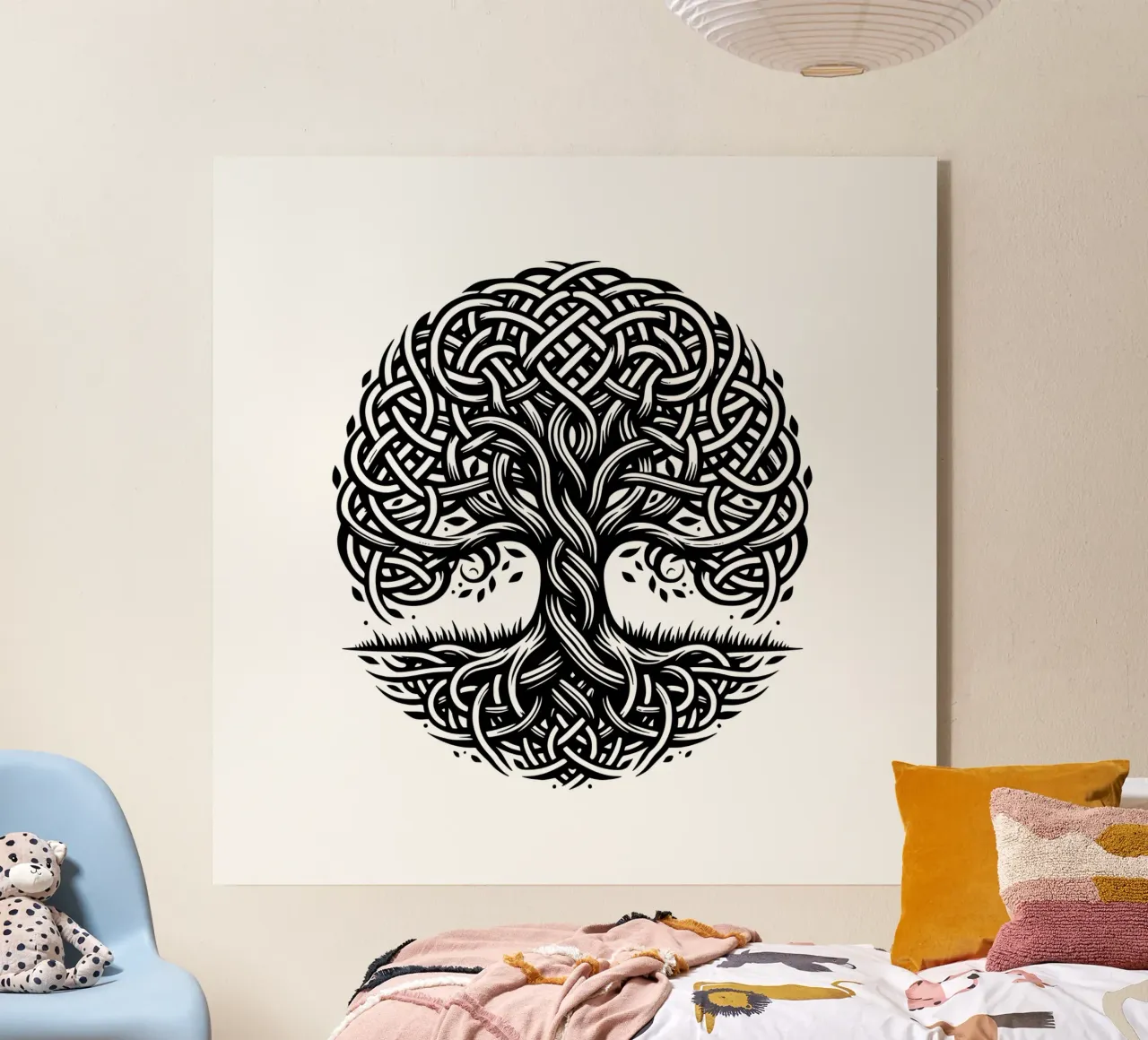 Albero della vita in bianco e nero plexiglass da Spiritual Touch