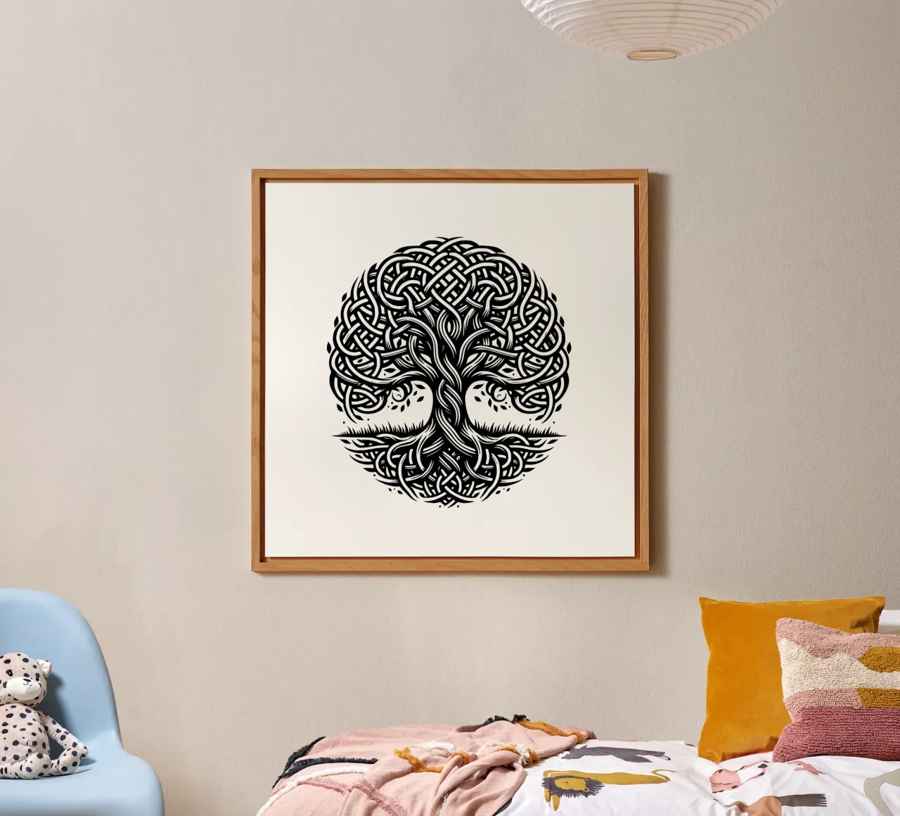 Albero della vita in bianco e nero alluminio dibond da Spiritual Touch