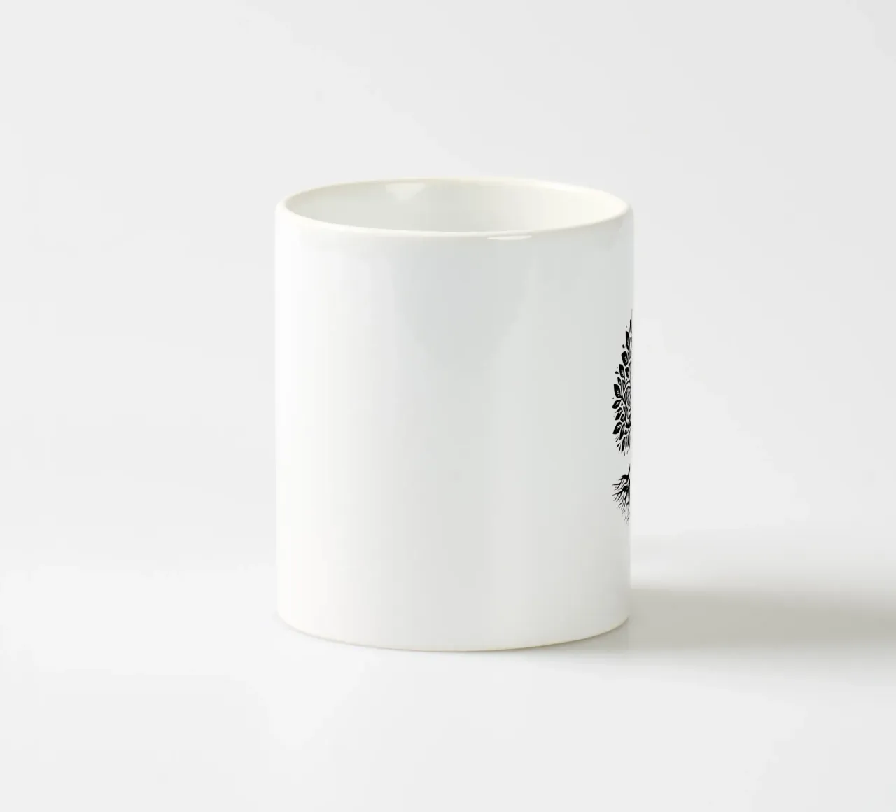Albero della vita in bianco e nero tazza in ceramica da Spiritual Touch
