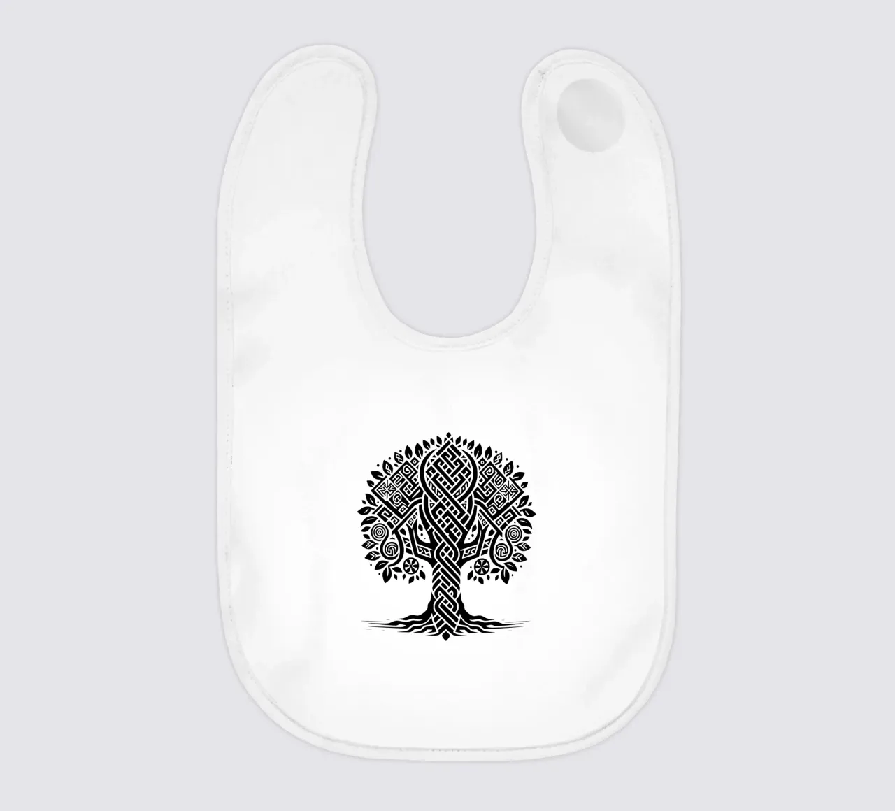 Albero della vita in bianco e nero bavaglino da Spiritual Touch