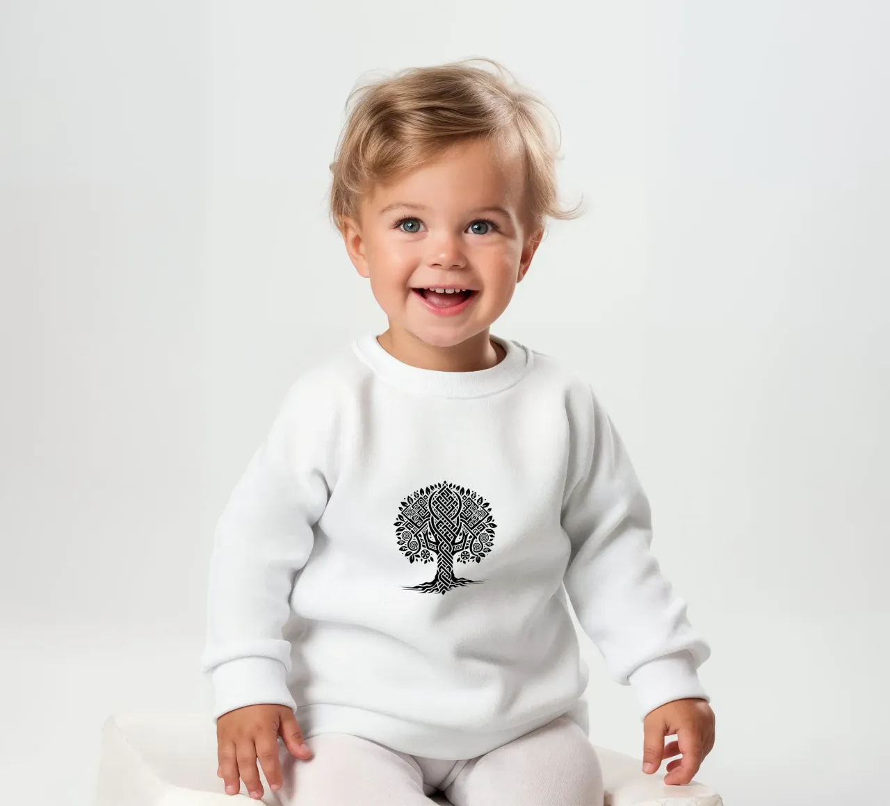 Albero della vita in bianco e nero felpa neonato da Spiritual Touch