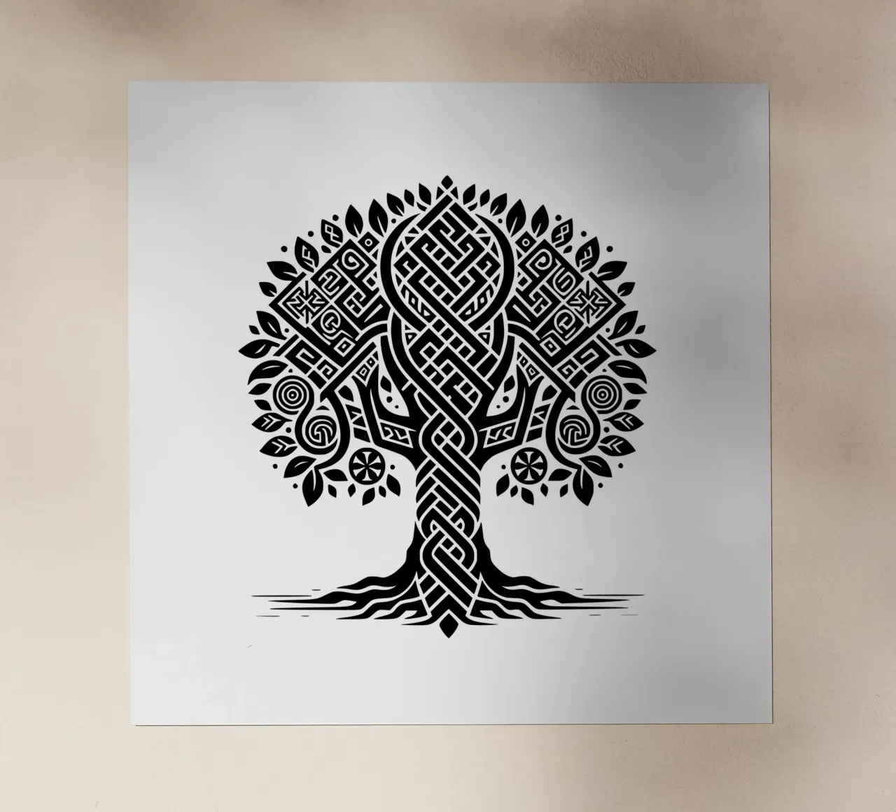 Albero della vita in bianco e nero pellicola backlit da Spiritual Touch