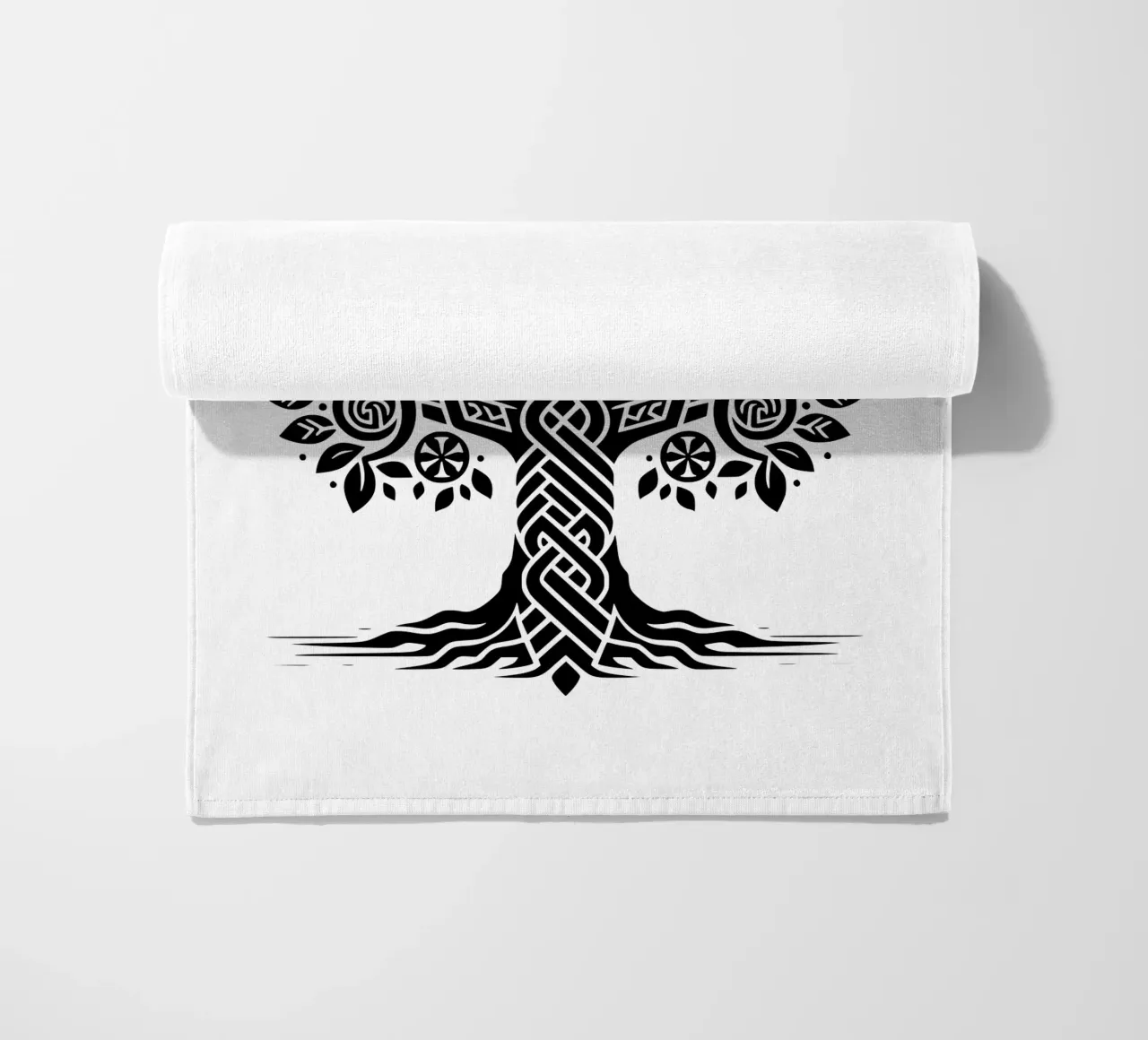 Albero della vita in bianco e nero telo mare da Spiritual Touch