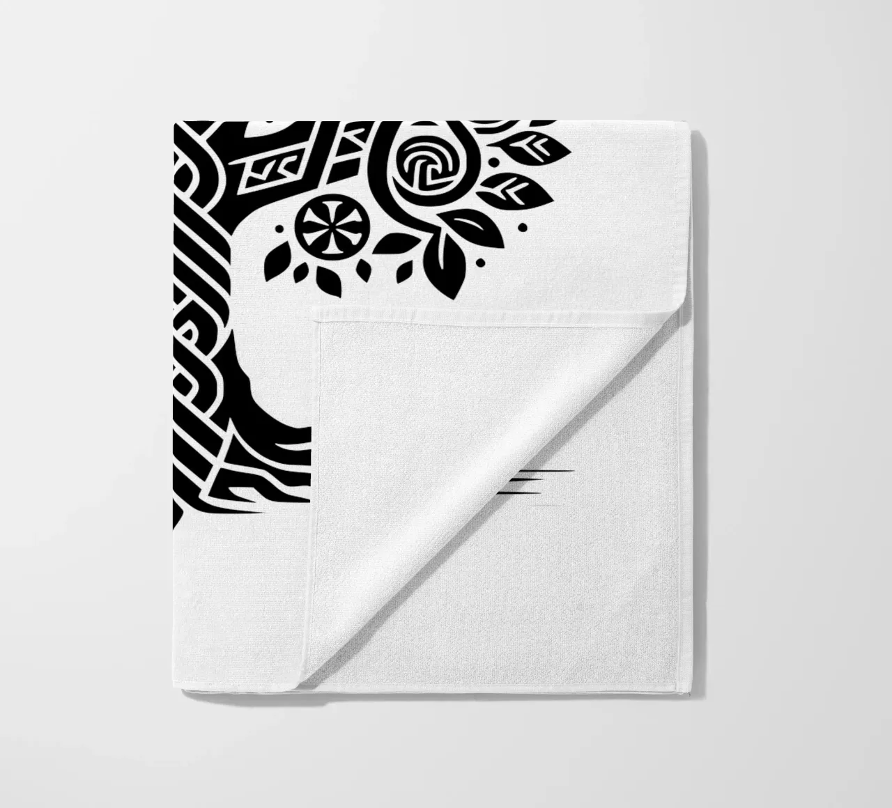 Albero della vita in bianco e nero telo mare da Spiritual Touch