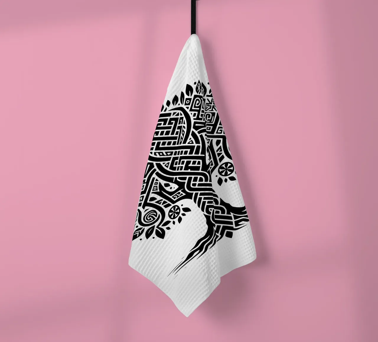 Albero della vita in bianco e nero canovaccio da cucina da Spiritual Touch