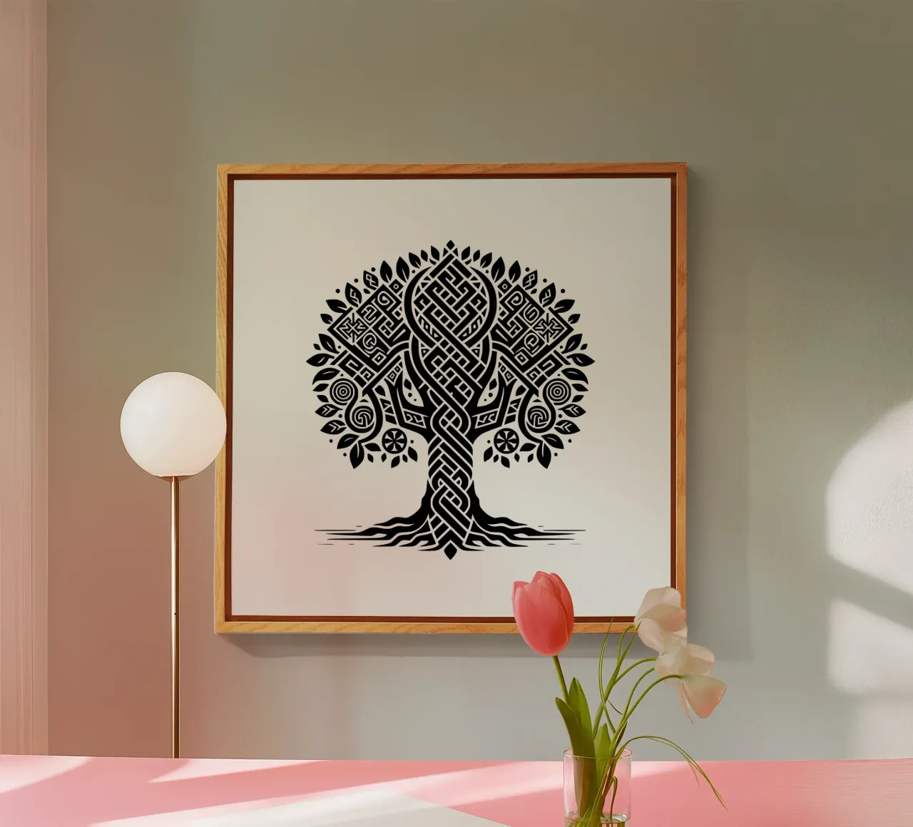 Albero della vita in bianco e nero plexiglass da Spiritual Touch