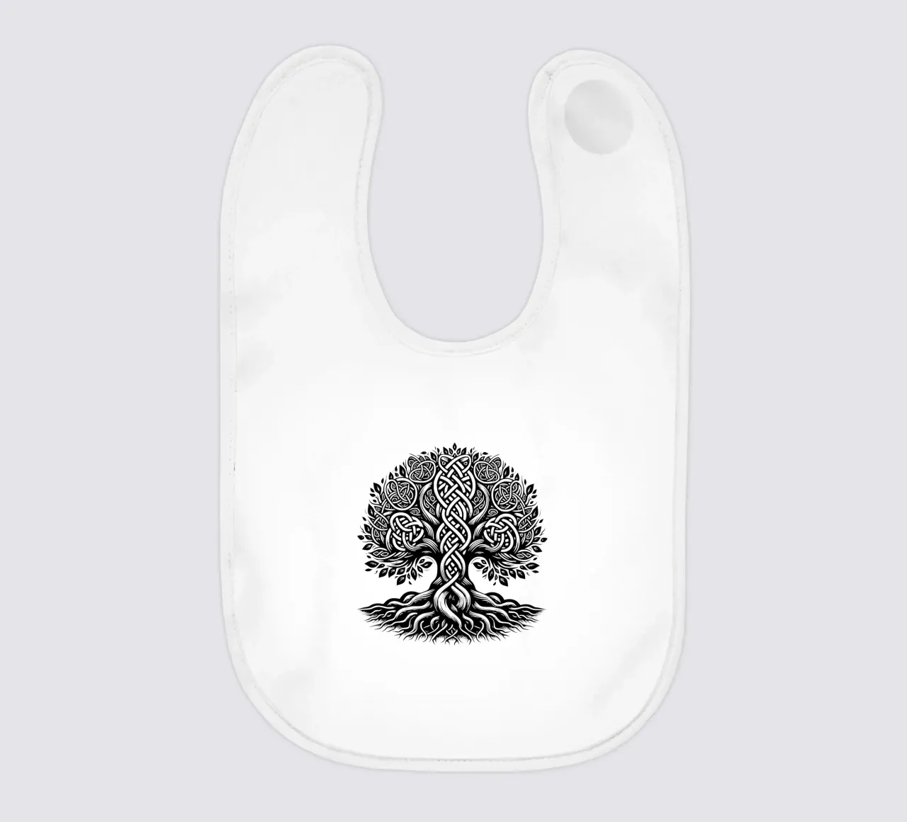 Albero della vita in bianco e nero bavaglino da Spiritual Touch