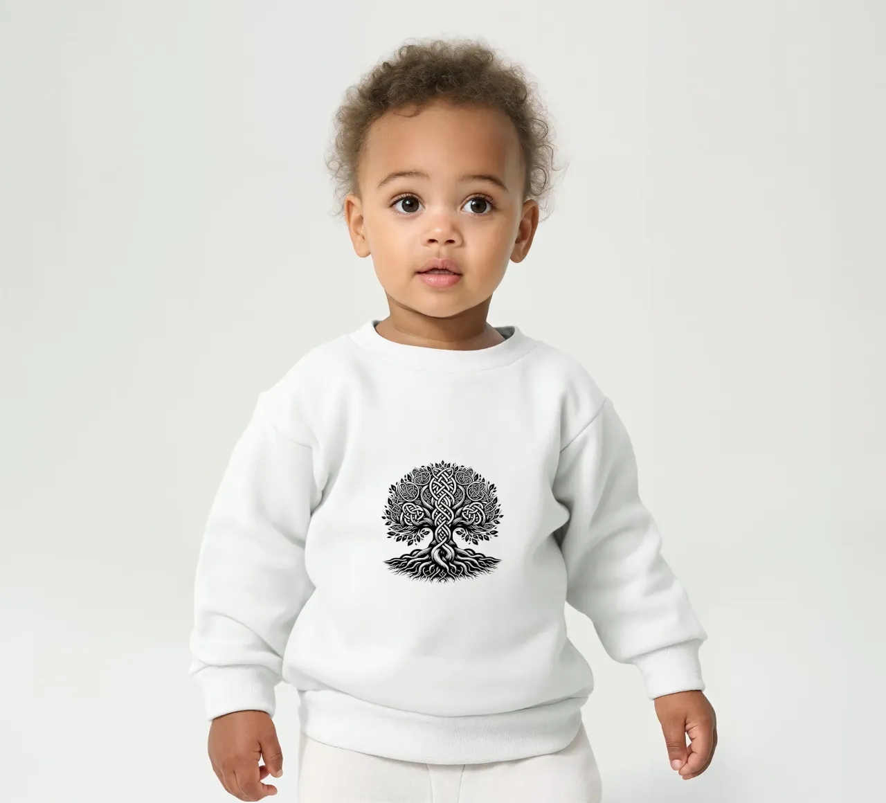 Albero della vita in bianco e nero felpa neonato da Spiritual Touch