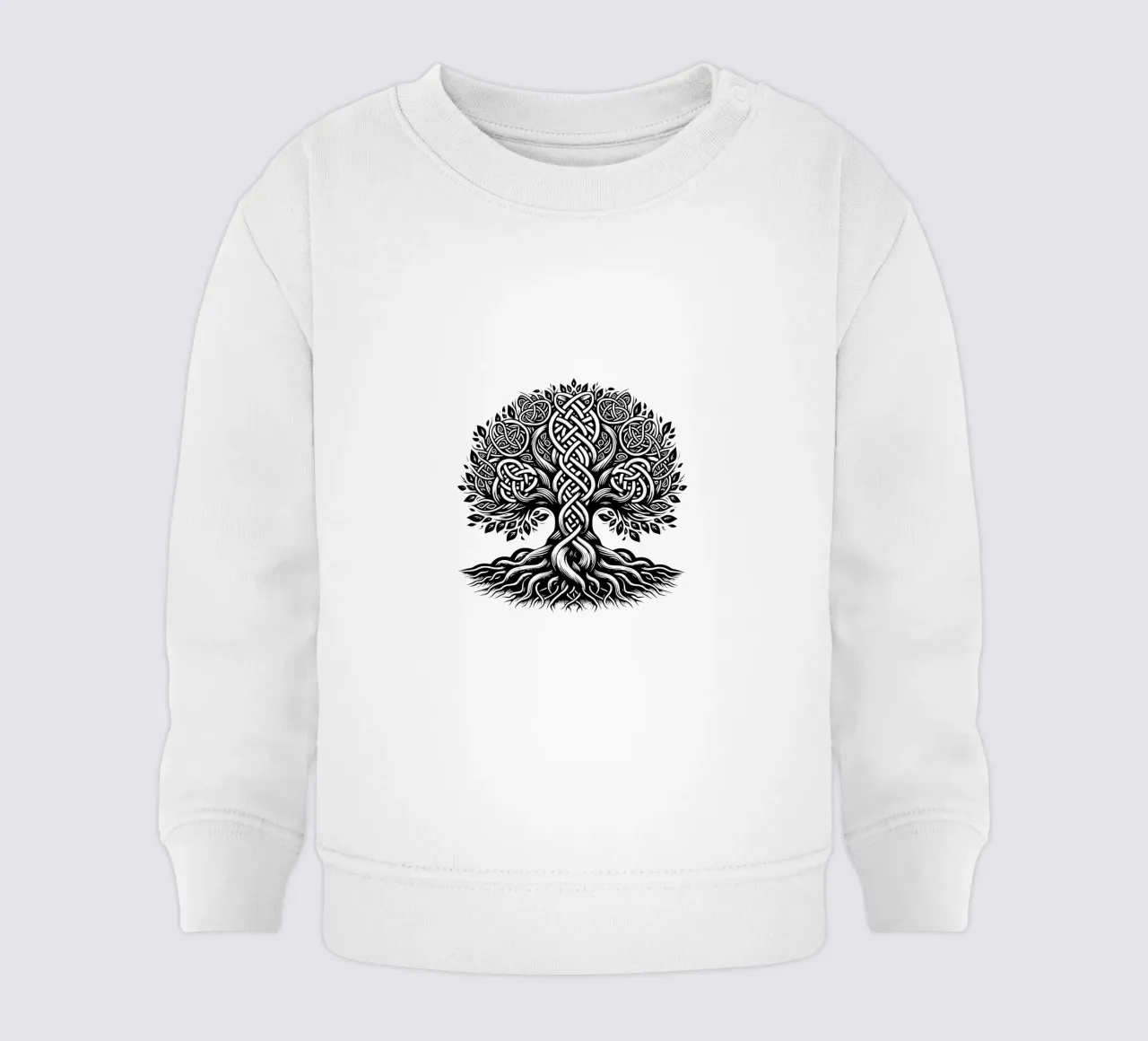 Albero della vita in bianco e nero felpa neonato da Spiritual Touch