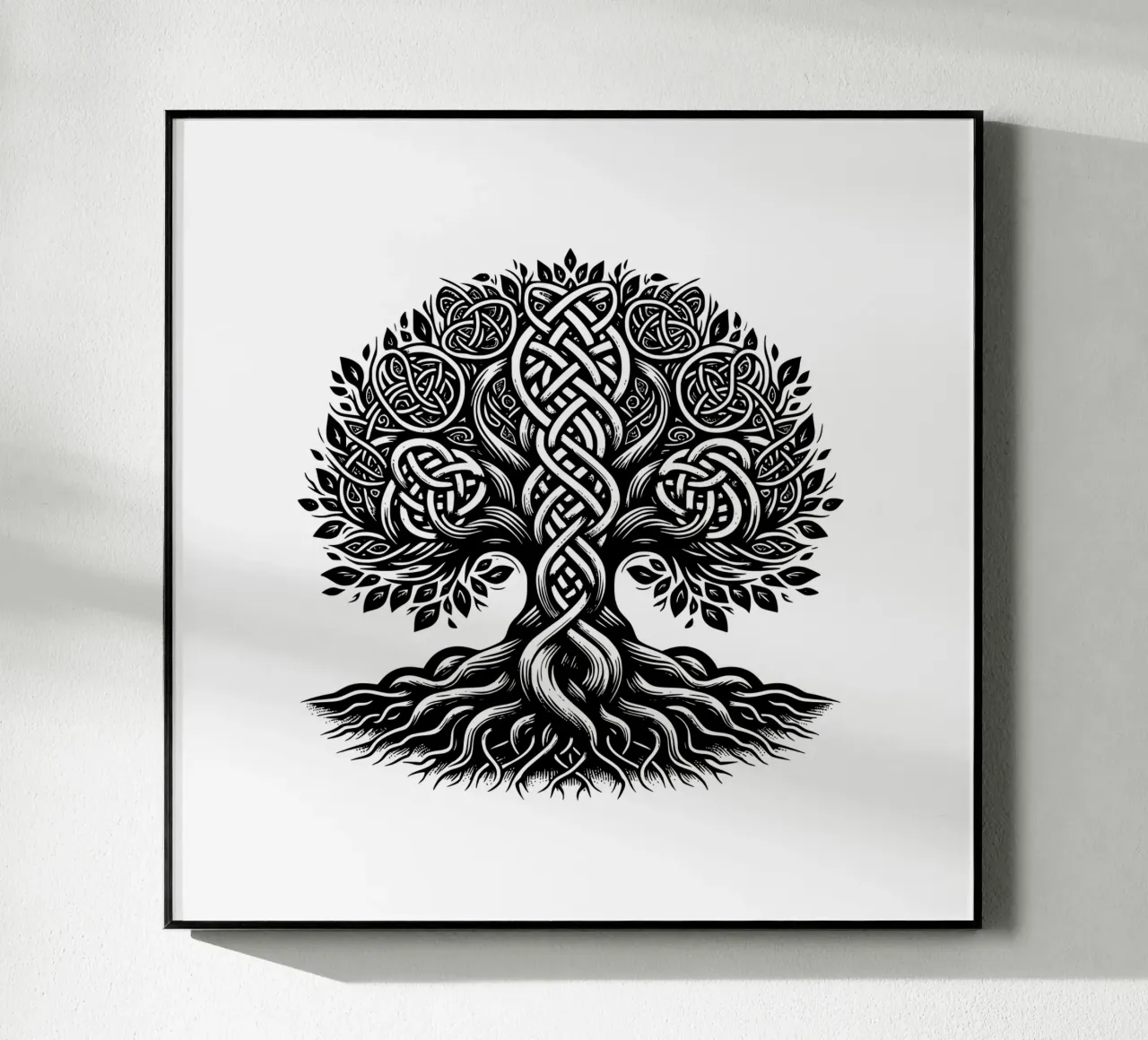 Albero della vita in bianco e nero plexiglass da Spiritual Touch