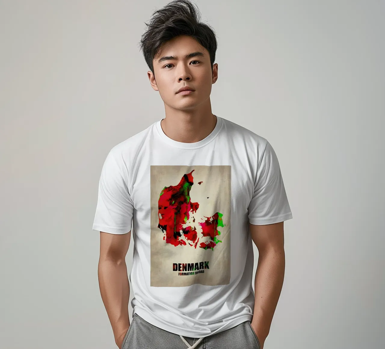 Denmark Watercolor Map t-shirt da Naxart