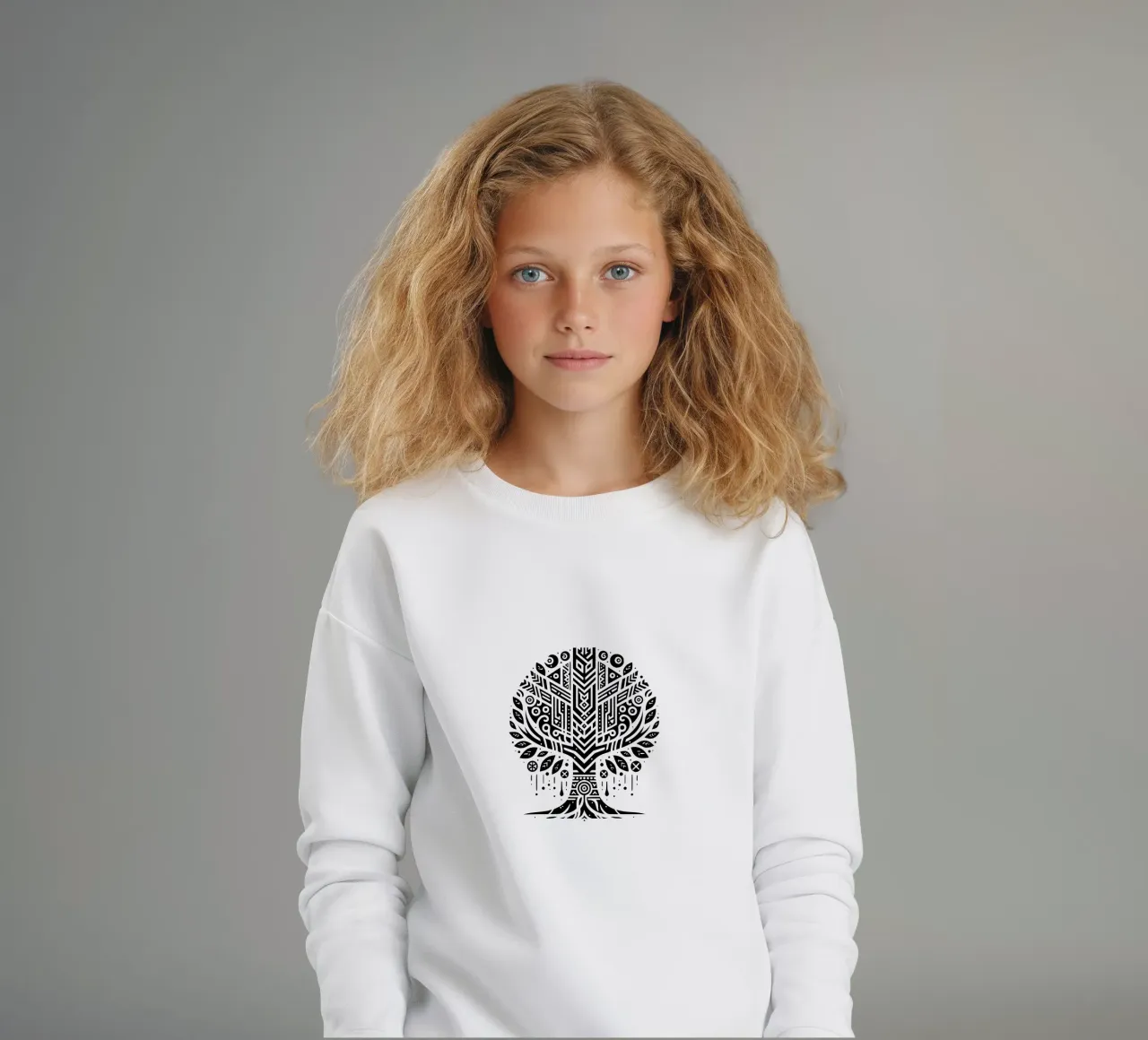 Albero della vita in bianco e nero felpa bambino da Spiritual Touch