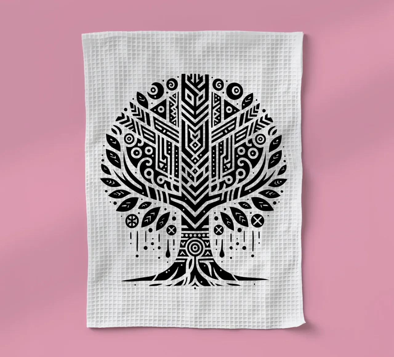 Albero della vita in bianco e nero canovaccio da cucina da Spiritual Touch