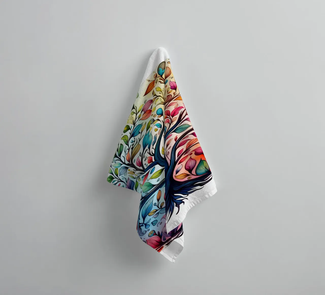 Albero della vita colorato asciugamano da bagno da Spiritual Touch