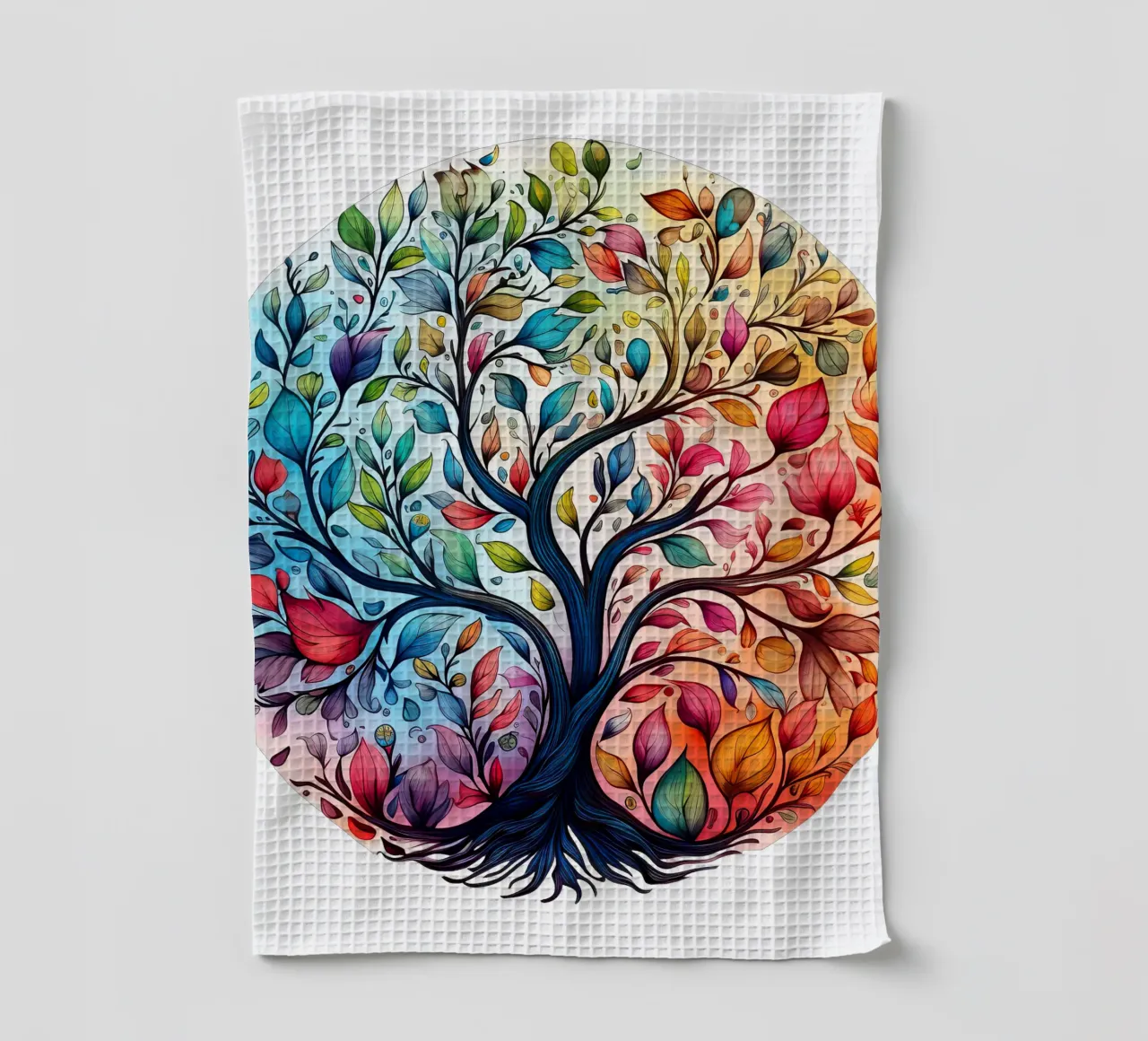 Albero della vita colorato canovaccio da cucina da Spiritual Touch
