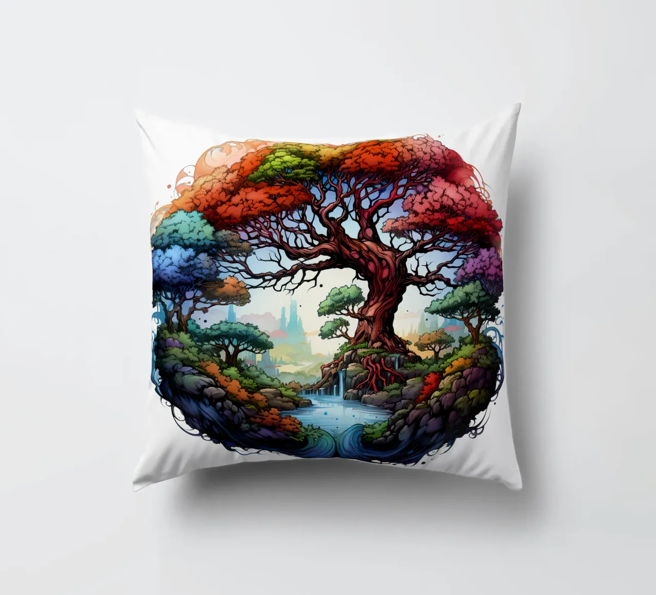 Albero della vita colorato cuscino da Spiritual Touch