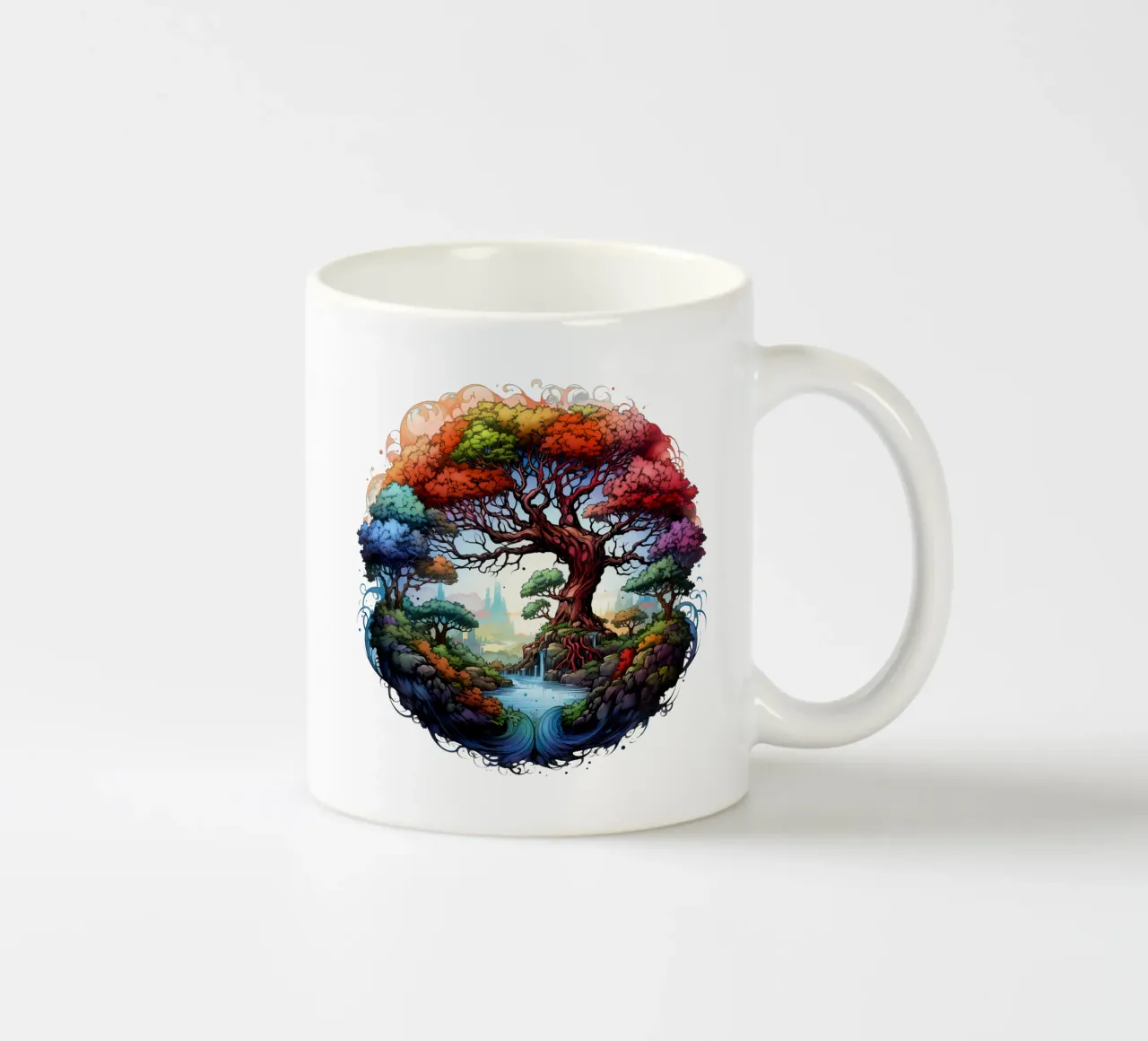 Albero della vita colorato tazza in ceramica da Spiritual Touch