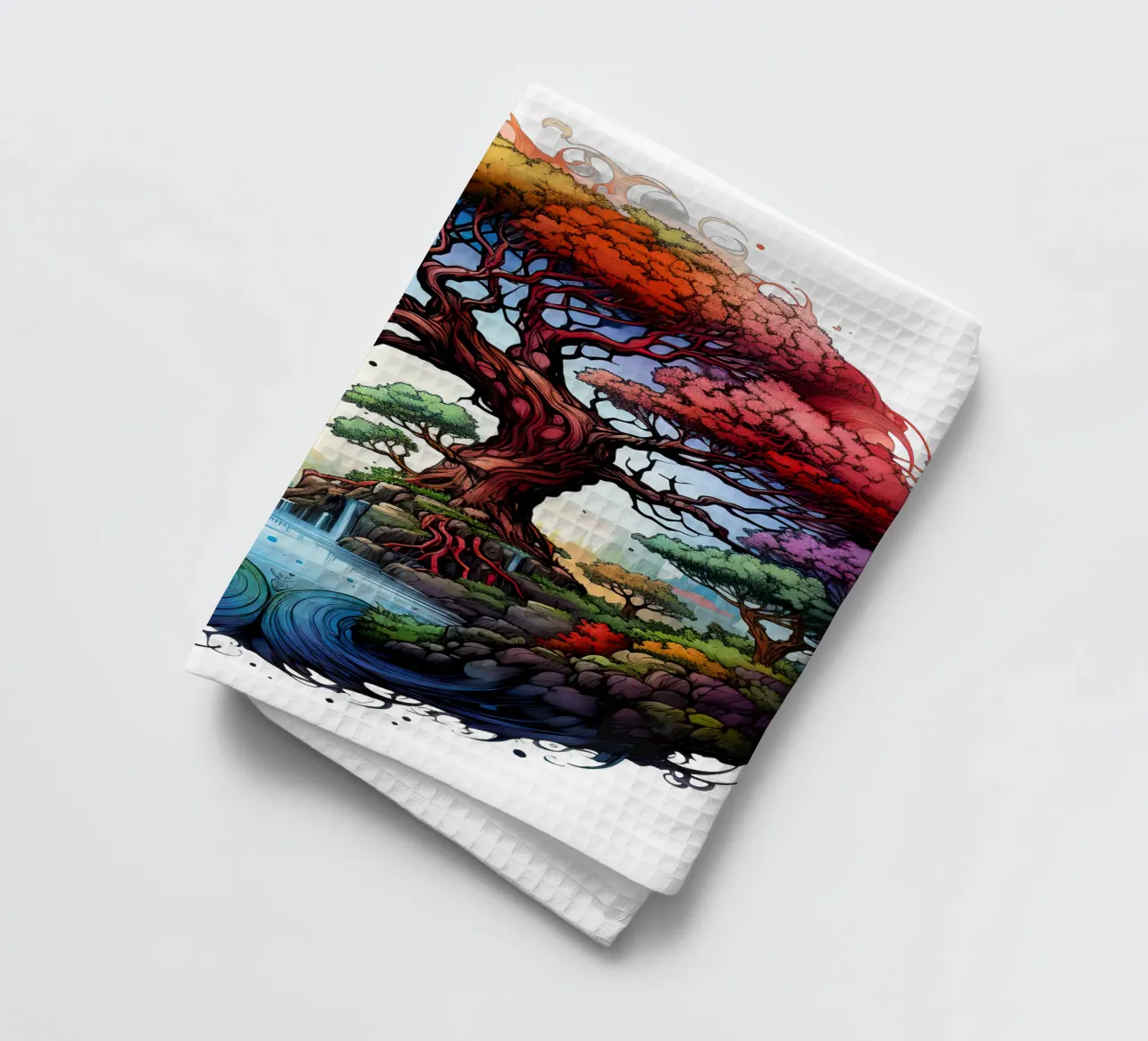 Albero della vita colorato canovaccio da cucina da Spiritual Touch