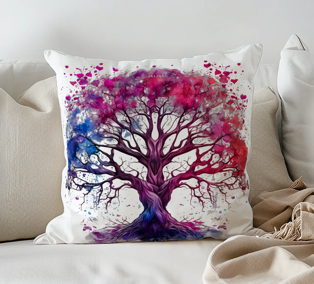 Albero della vita colorato cuscino da Spiritual Touch