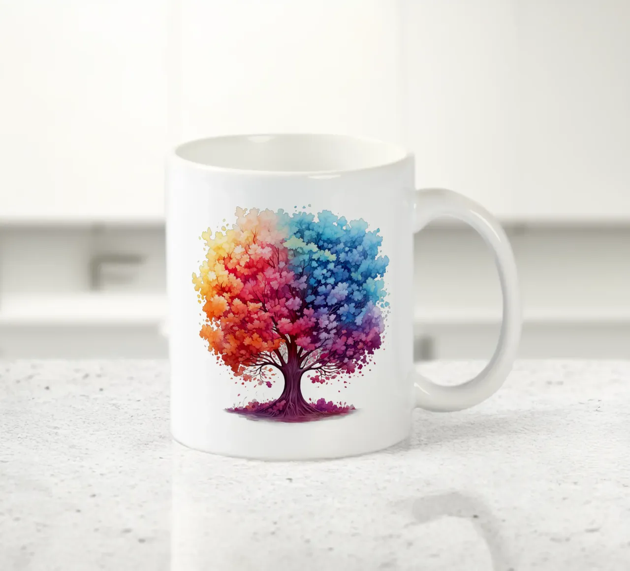 Albero della vita colorato tazza in ceramica da Spiritual Touch