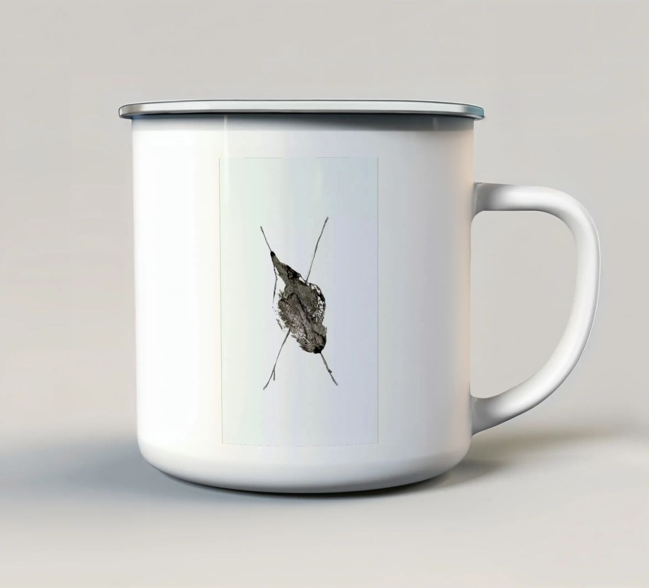 X tazza in smalto da Marina Guiu