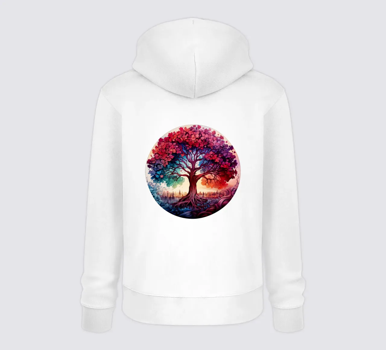 Albero della vita colorato felpa con cappuccio da Spiritual Touch