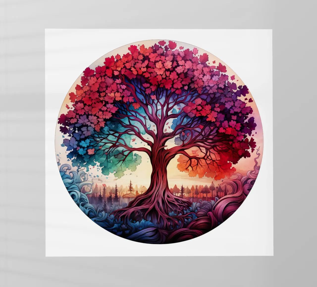 Albero della vita colorato pellicola backlit da Spiritual Touch