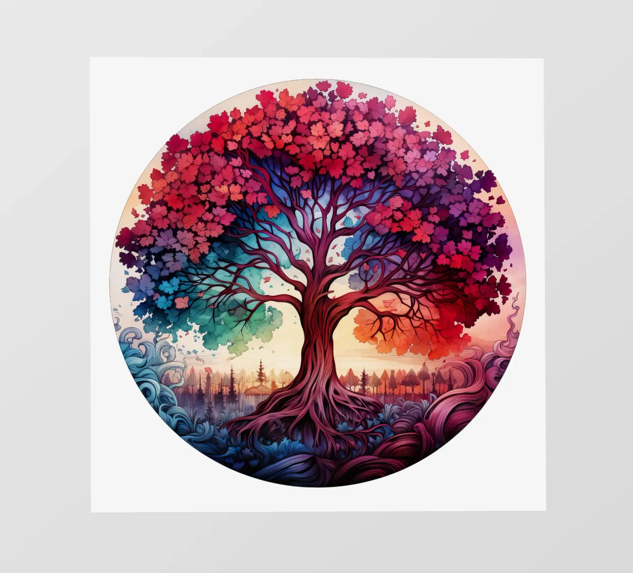 Albero della vita colorato telo in pvc da Spiritual Touch