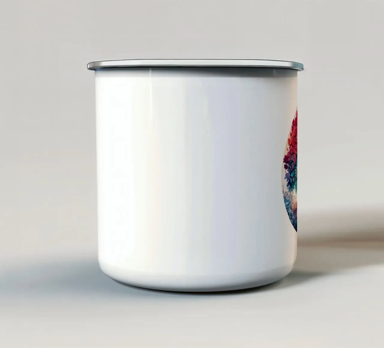 Albero della vita colorato tazza in smalto da Spiritual Touch