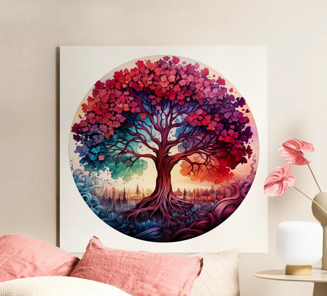 Albero della vita colorato alluminio dibond da Spiritual Touch