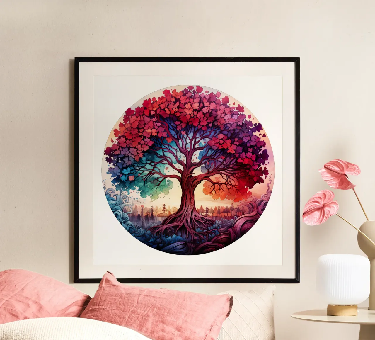 Albero della vita colorato carta hahnemühle da Spiritual Touch