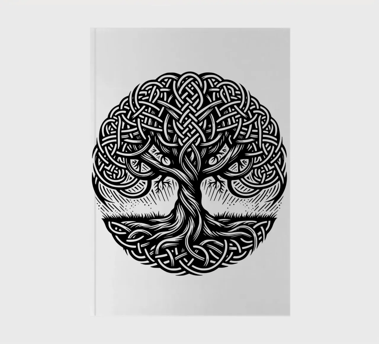 Black & White Tree of Life notebook by Spiritual Touch