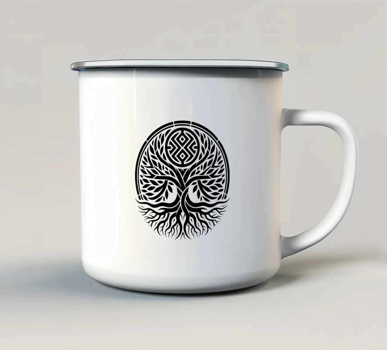 Albero della vita colorato tazza in smalto da Spiritual Touch