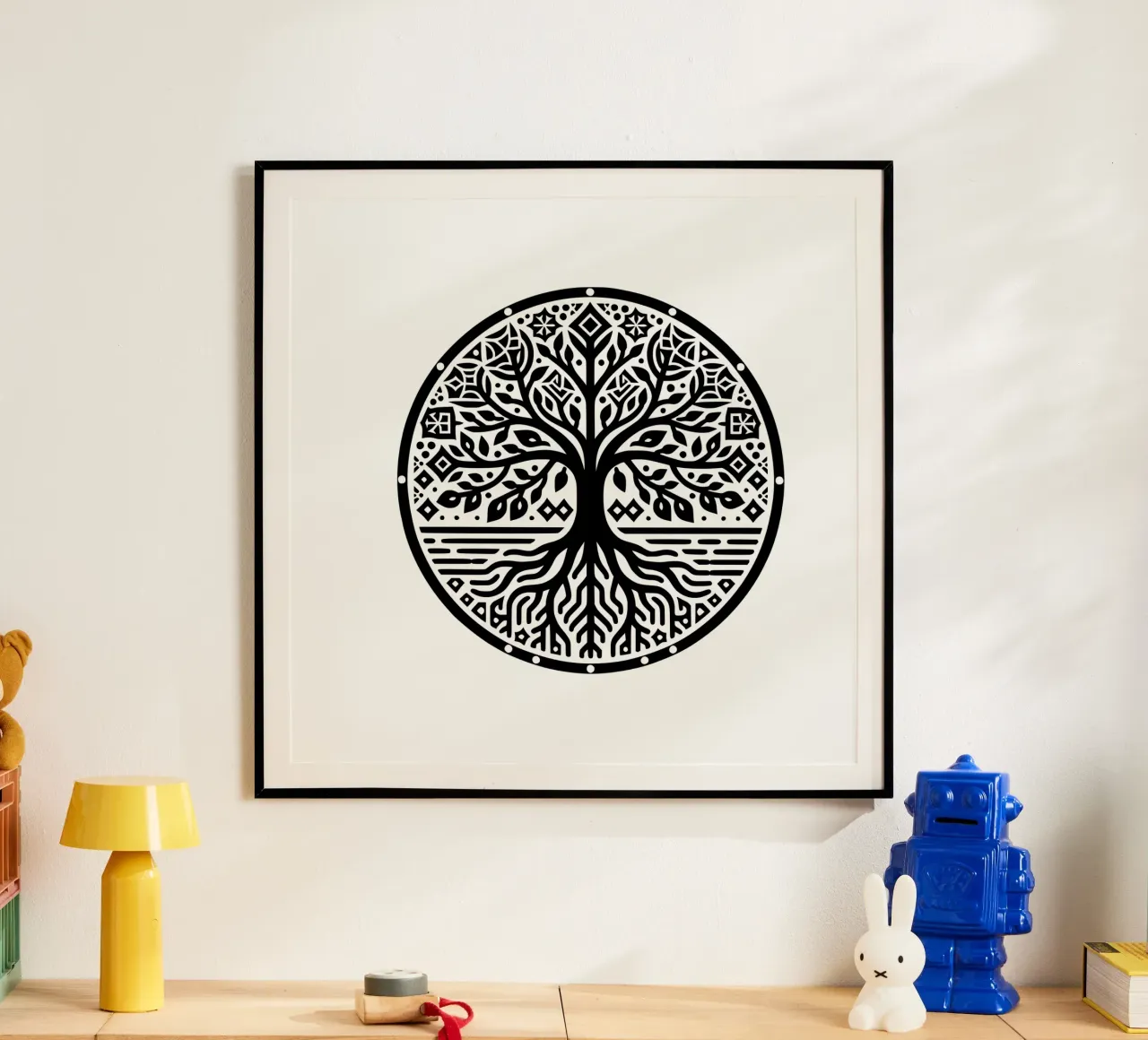 Albero della vita in bianco e nero carta hahnemühle da Spiritual Touch