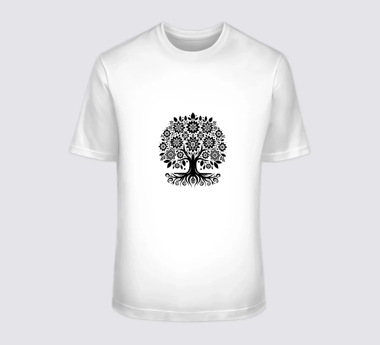 Albero della vita in bianco e nero t-shirt da Spiritual Touch