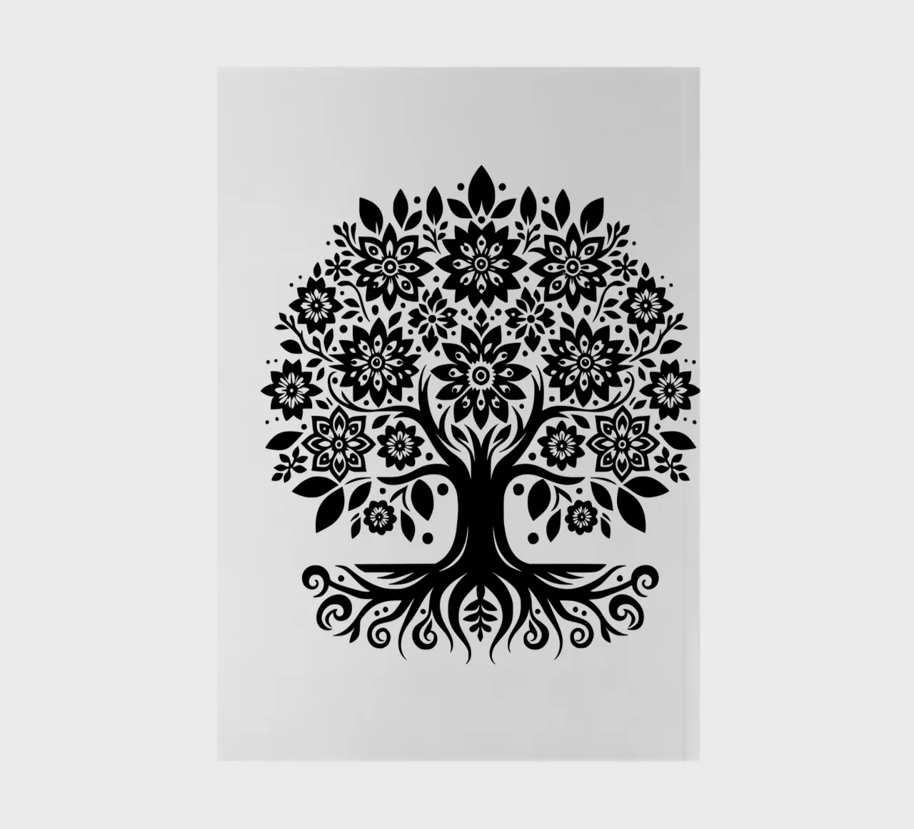 Albero della vita in bianco e nero diario da Spiritual Touch