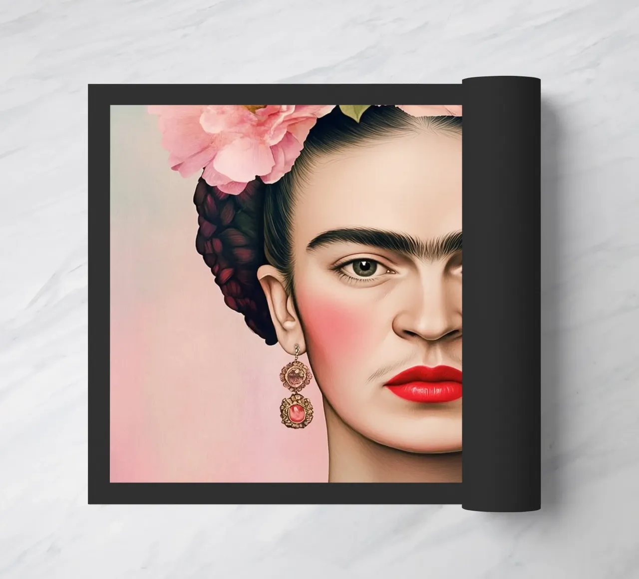 Sogni rosa con Frida Kahlo zerbino da Carinaprint