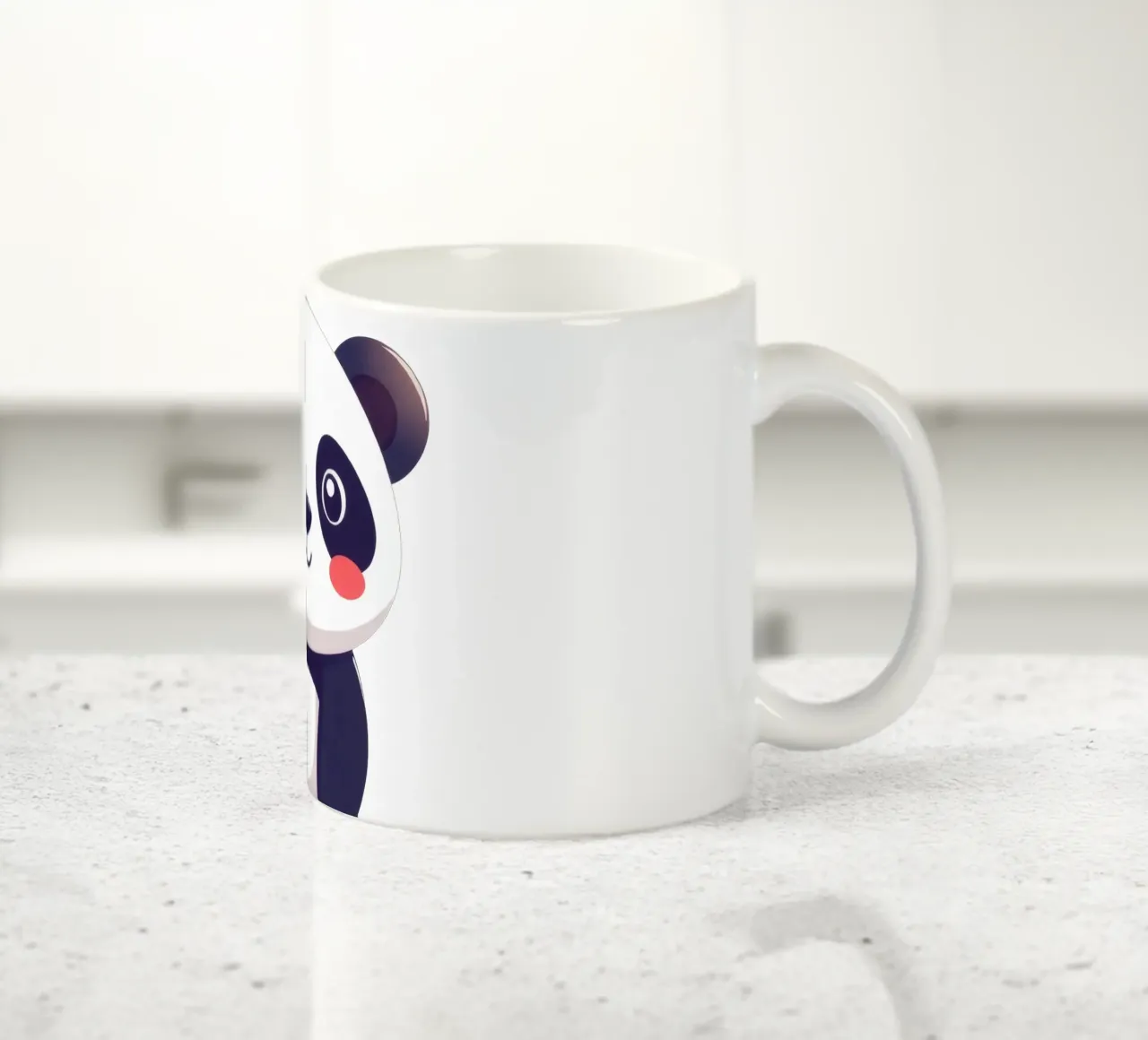 Schattig cartoon panda karakter rustig zittend keramische mok van DesignDoodle