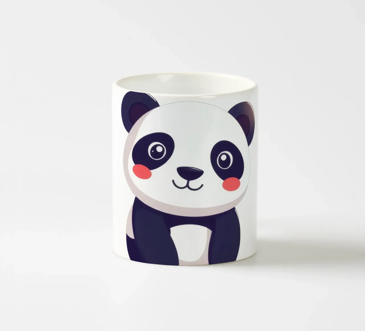 Schattig cartoon panda karakter rustig zittend keramische mok van DesignDoodle