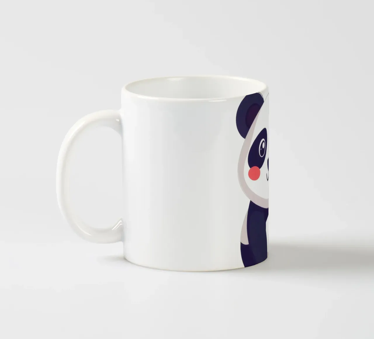 Schattig cartoon panda karakter rustig zittend keramische mok van DesignDoodle