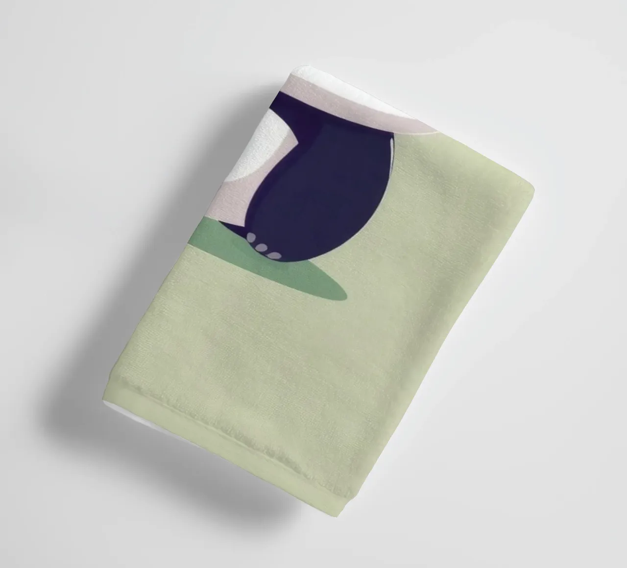 Cute cartoon panda character sitting peacefully towel by DesignDoodle