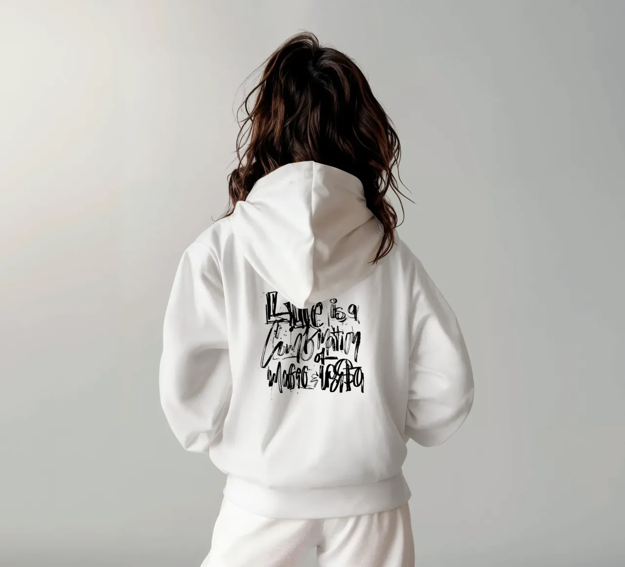 Life is... felpa con cappuccio da LIMITED EDITION LETTERS