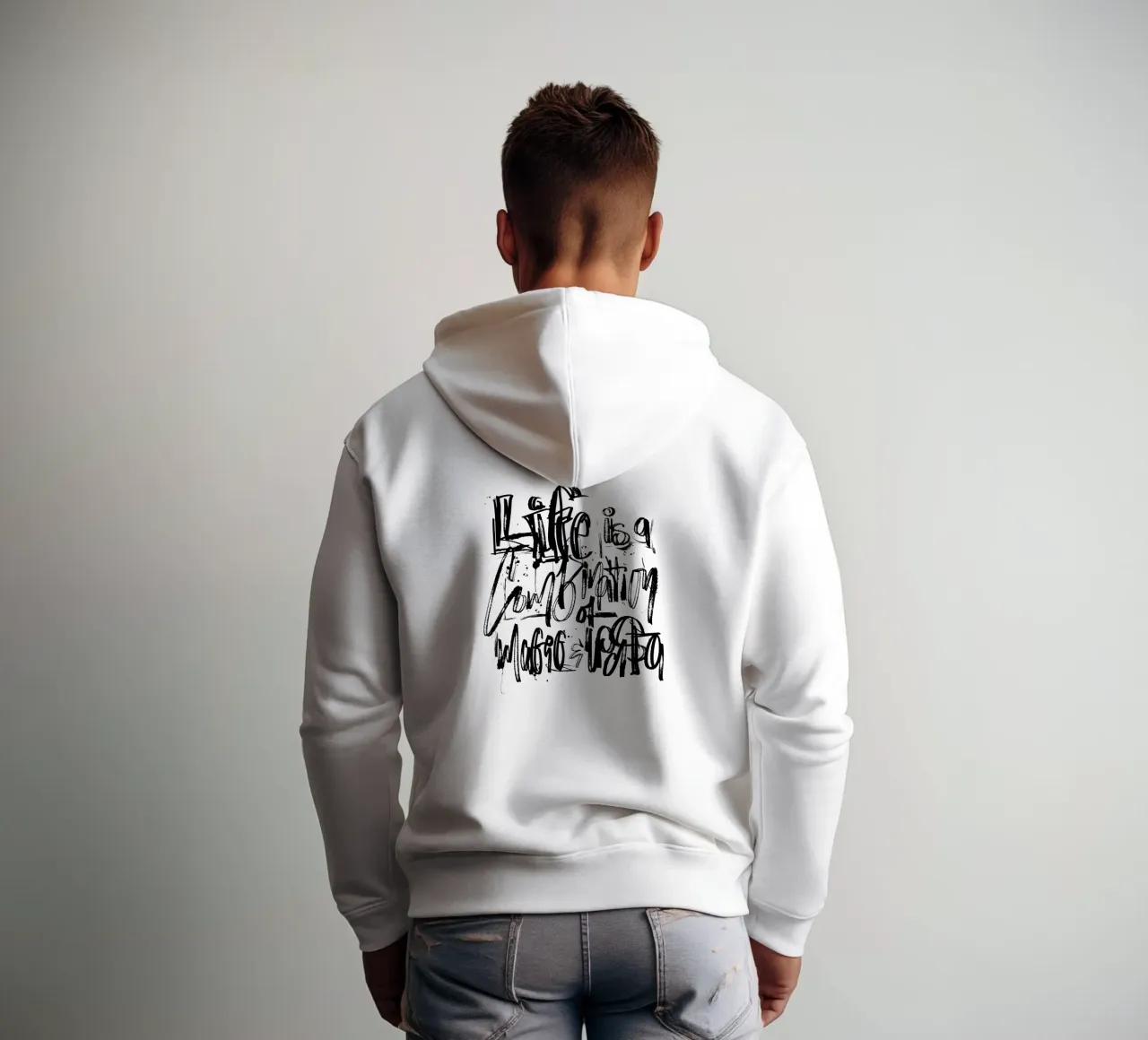 Life is... felpa con cappuccio da LIMITED EDITION LETTERS