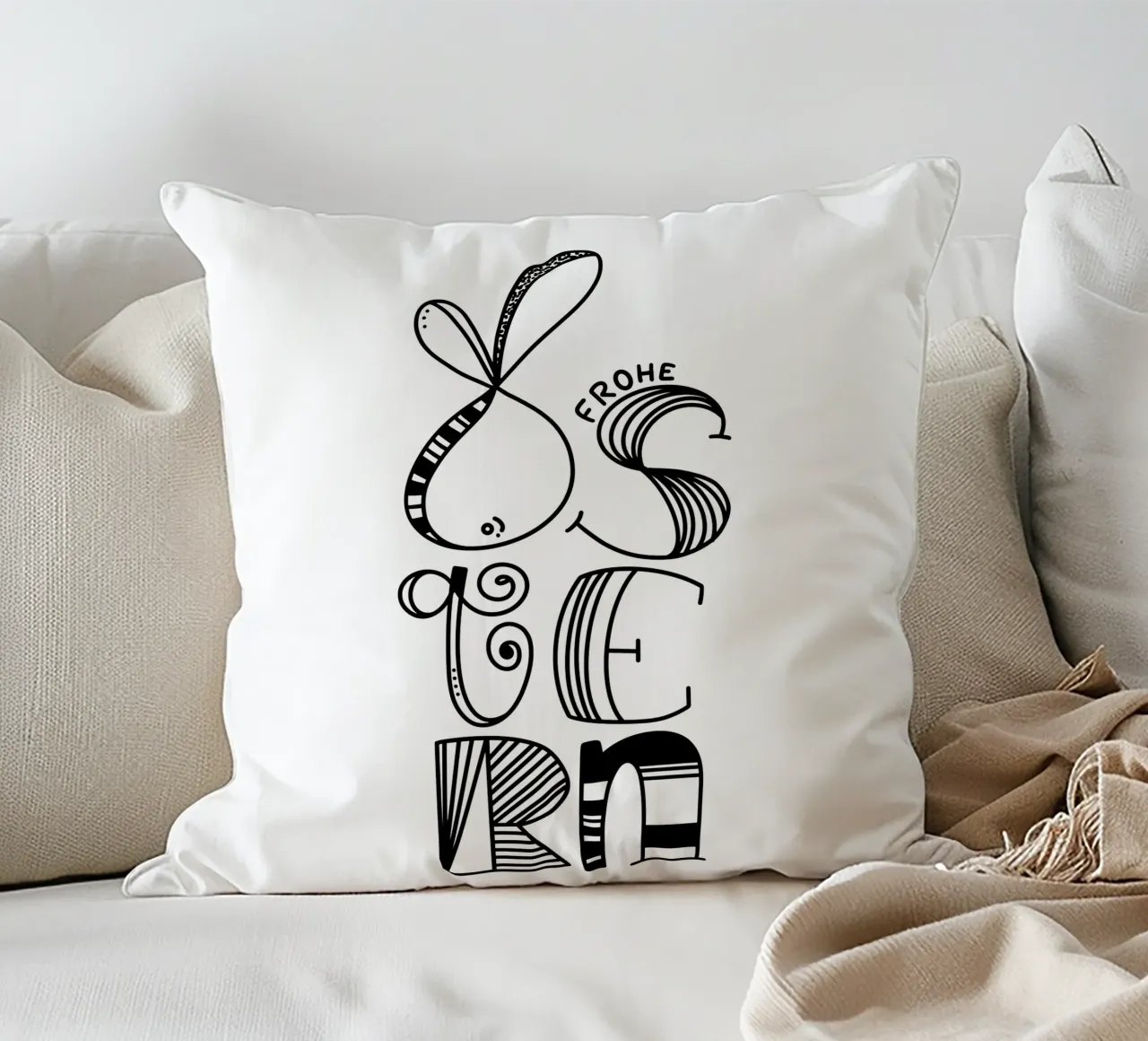 Frohe Ostern cuscino da LIMITED EDITION LETTERS