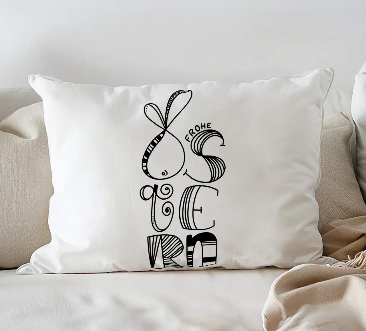 Frohe Ostern cuscino da LIMITED EDITION LETTERS