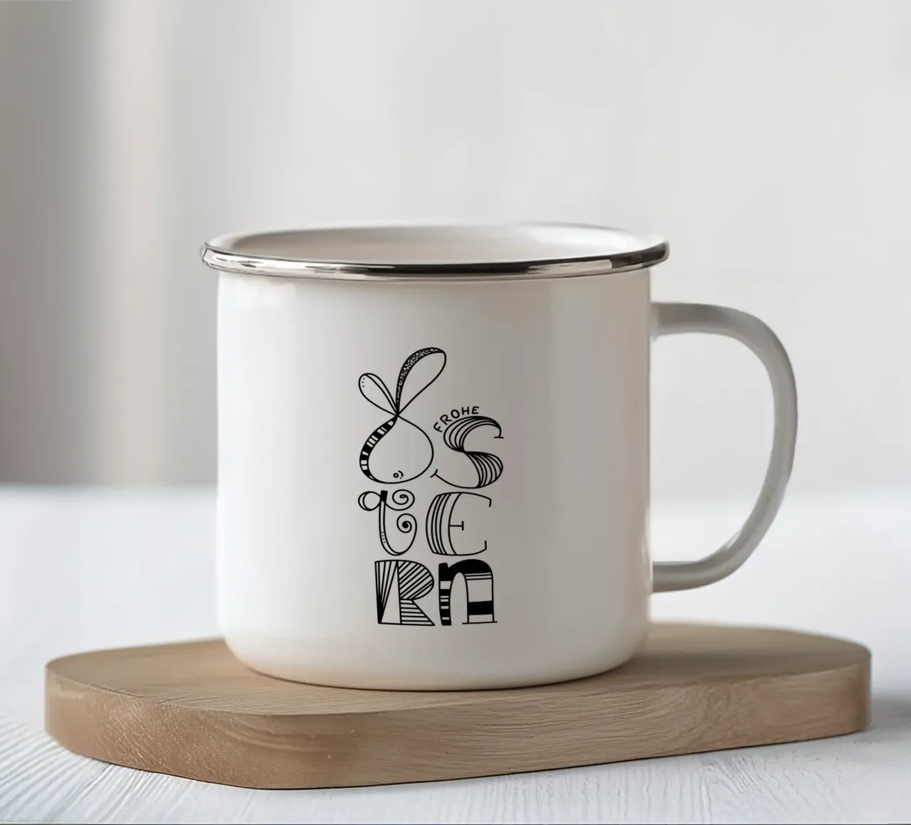 Frohe Ostern tazza in smalto da LIMITED EDITION LETTERS