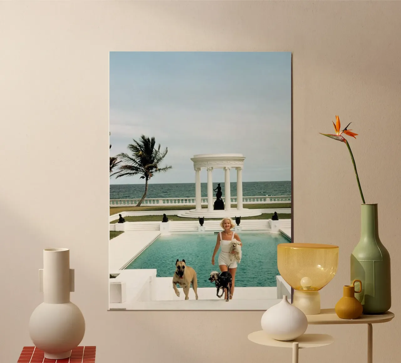 Slim Aarons Poster d'epoca, poster retrò, stampa di viaggio poster con telaio in plastica da TheTravelClub