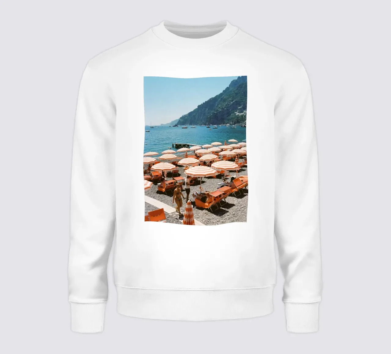 Poster de la côte amalfitaine, impression de plage en Italie, art mural italien sweat de TheTravelClub