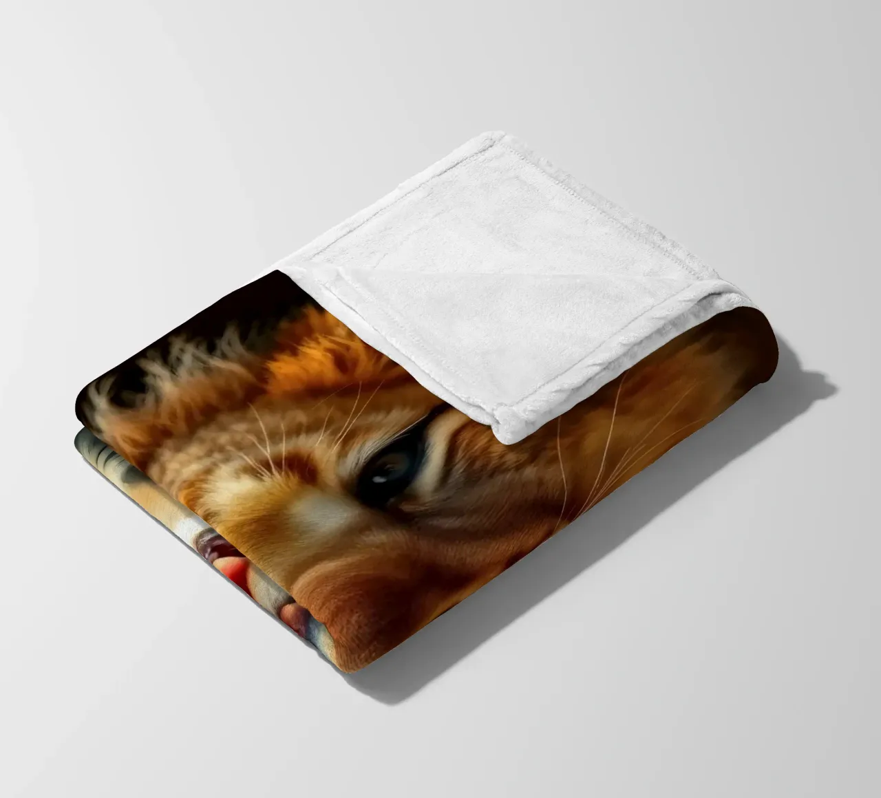 Schattig leeuwenwelpje gromt speels met levendige vacht fleecedeken van DesignDoodle
