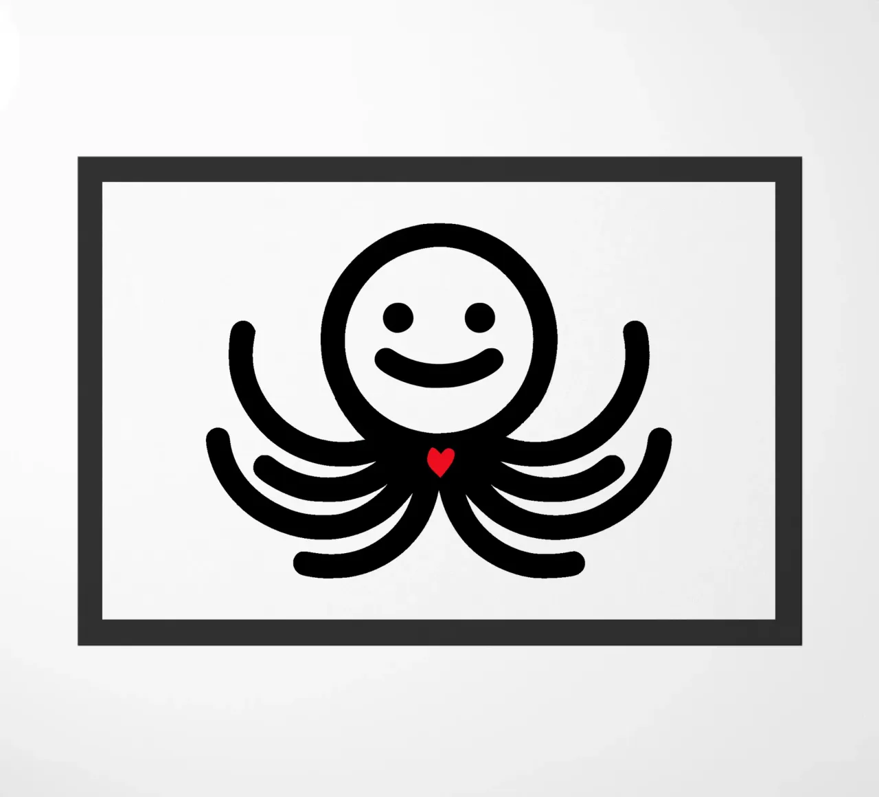 LoveOcto - Polpo con cuore - Dolce, giocoso e pieno d'amore zerbino da Bold & Simple